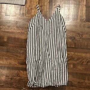 Black and Navy Striped Dress